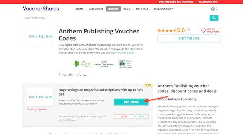 Anthem Publishing voucher code