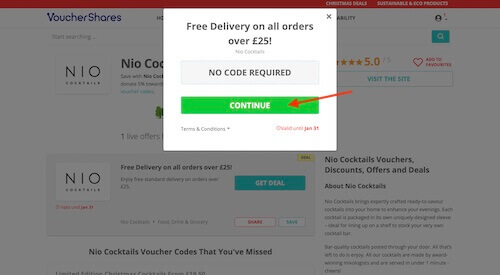 Go to the Nio Cocktails website