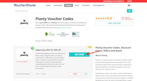 Planty voucher code
