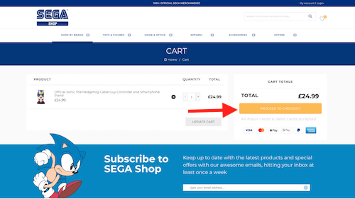 SEGA Shop voucher code discount