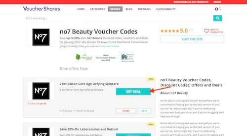 no7 Beauty discount code