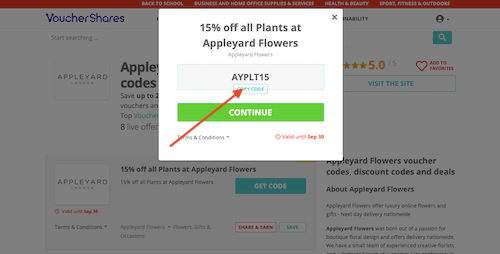 Appleyard Flowers voucher code