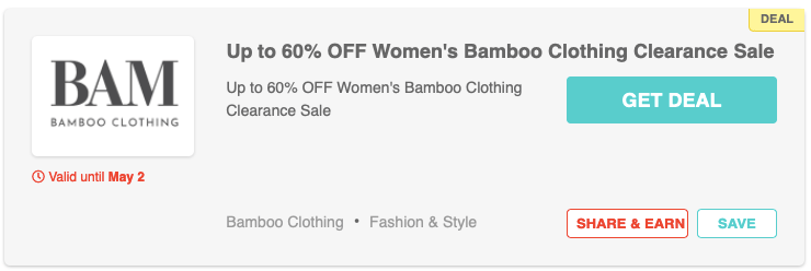 Bamboo Clothing Clearance 