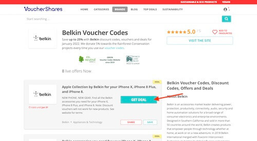 Belkin voucher code
