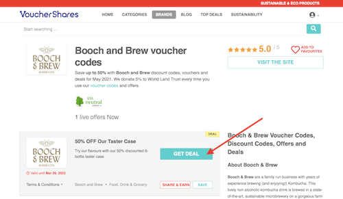 Booch and Brew discount codes page