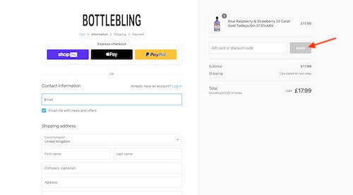 Bottle Bling voucher code discount