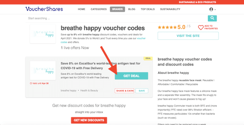 Breathe Happy voucher code