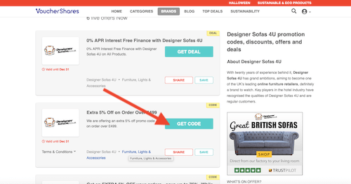 Choose Designer Sofas 4U discount code