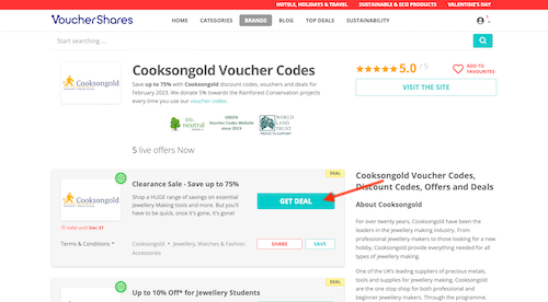 Cooksongold voucher code