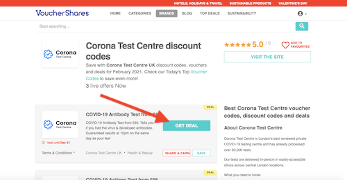 Corona Test Centre discount code