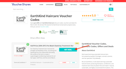 EarthKind Haircare voucher code