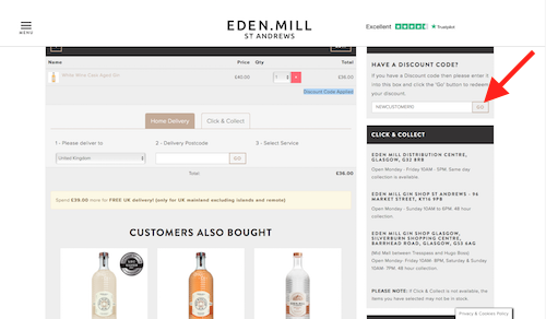 Eden Mill discount code