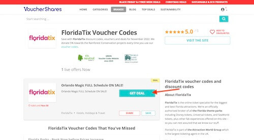 FloridaTix voucher code