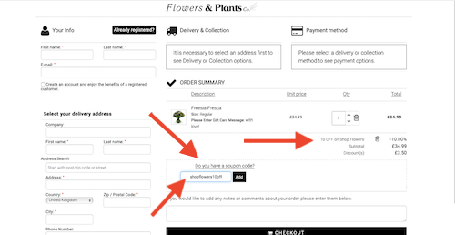 Flowers & Plants Co. voucher code savings