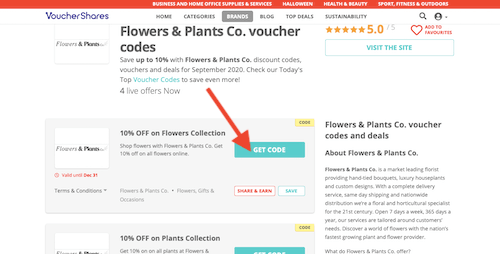 Flowers & Plants Co. voucher code