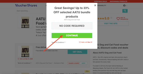 Go to the AATU Dog and Cat Food website