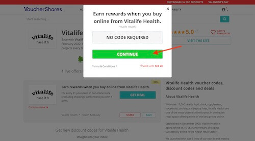 Go to the Vitalife Health website
