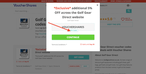 Golf Gear Direct voucher code