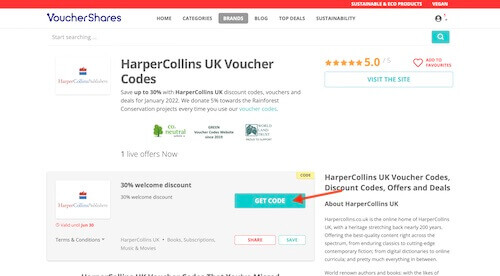 HarperCollins UK voucher code