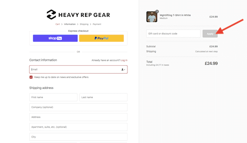 Heavy Rep Gear voucher code discount