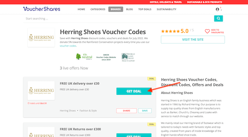 Herring Shoes voucher code