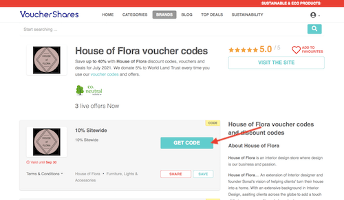 House of Flora voucher code