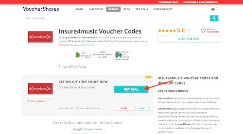 Insure4music discount code