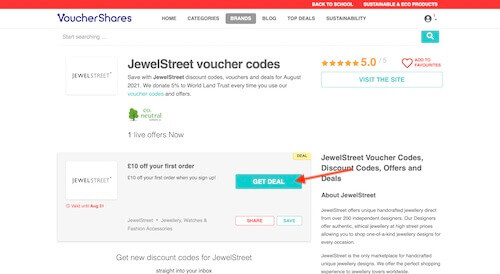 JewelStreet discount code