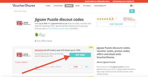 Jigsaw Puzzle discount code