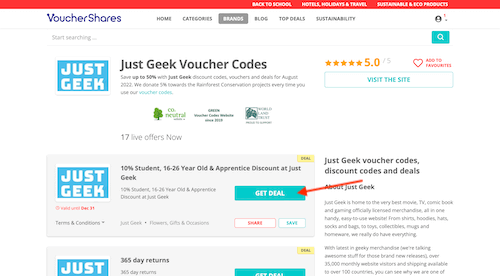 Just Geek discount code