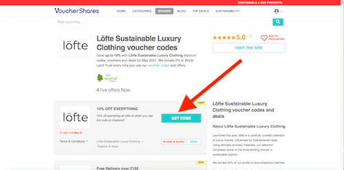 Lofte Sustainable Luxury Clothing discount codes