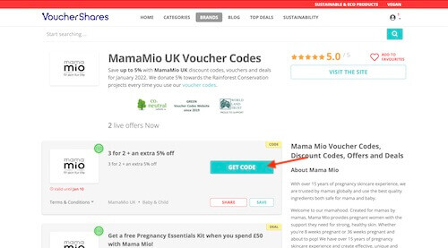 MamaMio voucher code