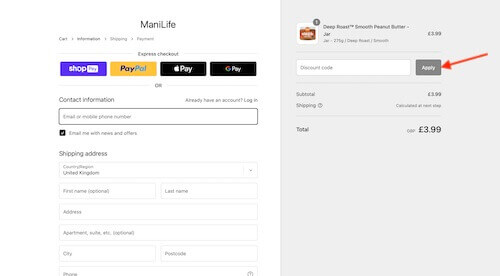 ManiLife voucher code discount