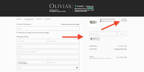 Olivia's voucher code savings