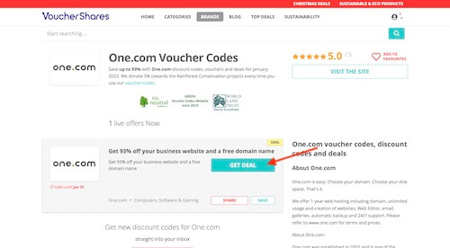 One.com discount code
