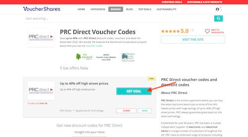 PRC Direct voucher code