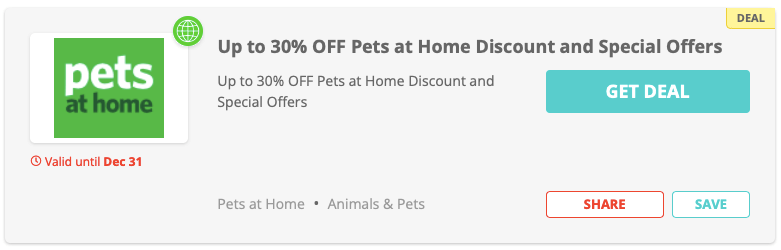 Pets At Home voucher code