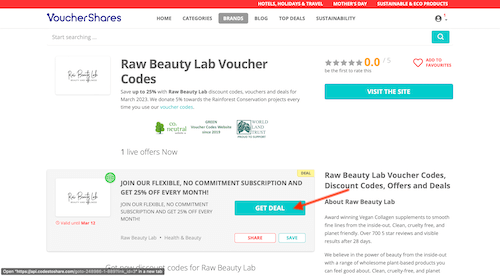 Raw Beauty Lab voucher code