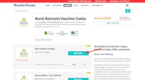 Rural Retreats voucher code