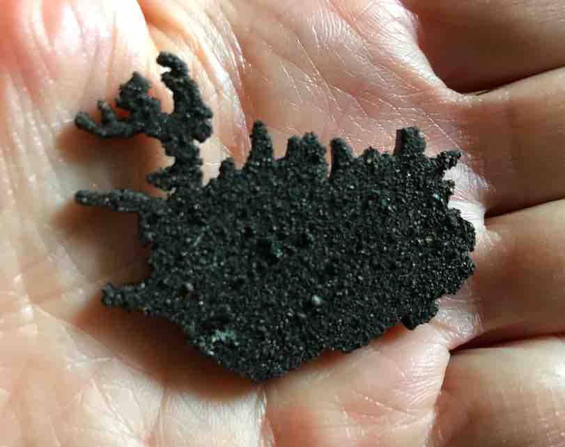 magnet of Iceland made from Eyjafjallajökull’s volcanic ash