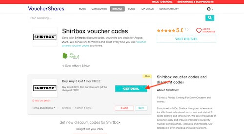 Shirtbox discount code