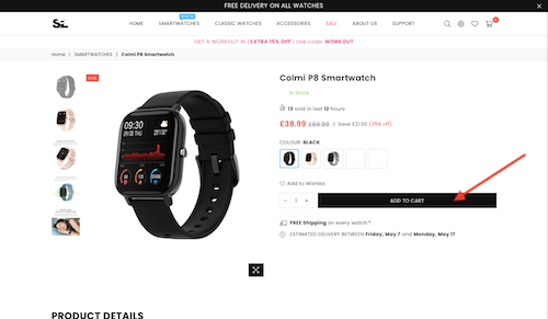 Smartwatch For Less shopping cart
