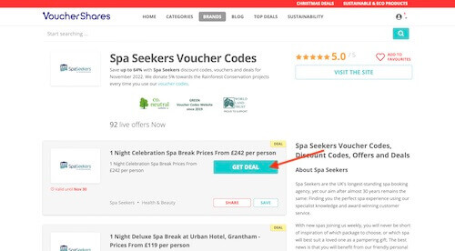 Spa Seekers voucher code