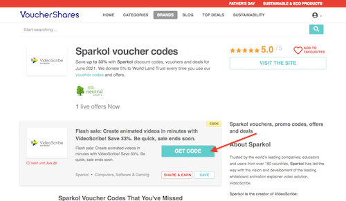 Sparkol discount code
