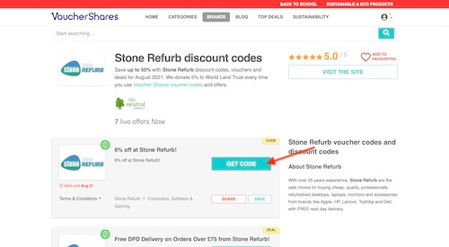 Stone Refurb discount code