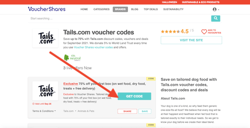 Tails.com voucher code