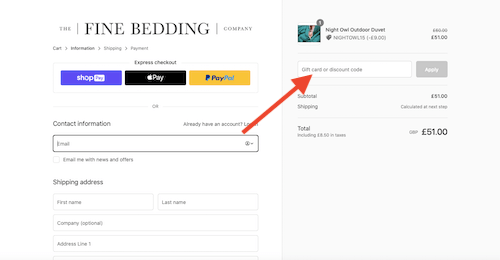 The Fine Bedding Company discount code savings