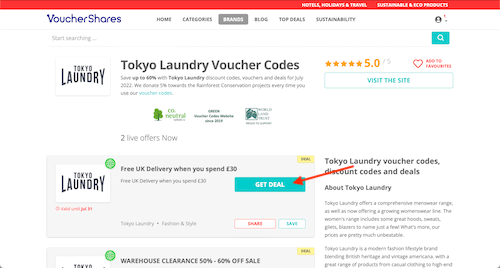 Tokyo Laundry discount code