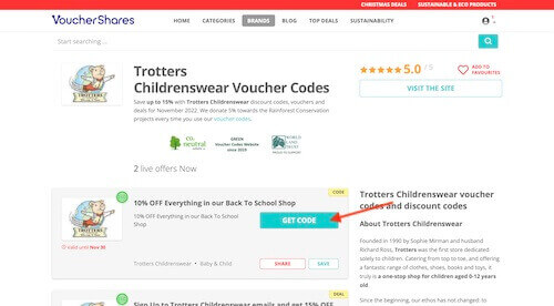 Trotters Childrenswear voucher code