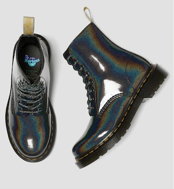 VEGAN 1460 PASCAL IRIDESCENT ANKLE BOOTS